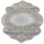 رومیزی 3 تکه مدل مخمل دانتل