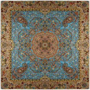 رومیزی ترمه نگین خاتم یزد طرح افشاری کد AB