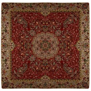 رومیزی ترمه نگین خاتم یزد طرح افشاری کد ZRSH