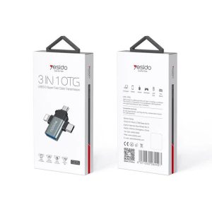 مبدل USB-C / MicroUSB / لایتنینگ OTG یسیدو مدل GS15